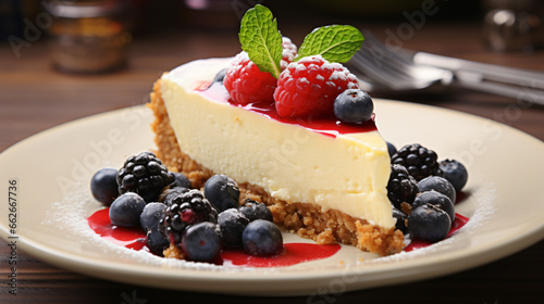 Cheesecake dessert plate