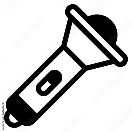 Vector Icon Flashlight, Lamp, Torch, Bright, Light