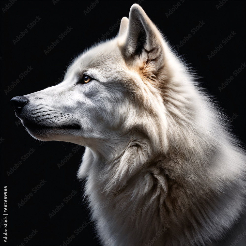 Obraz premium White Arctic Wolf Portrait