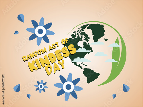 World Kindness Day. November 13. Holiday concept. Template for background, banner, card, poster with text inscription.