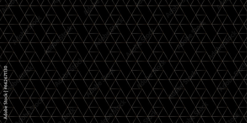 custom made wallpaper toronto digitalLuxury triangle abstract black metal background with golden light lines. Dark 3d geometric texture illustration. Bright grid pattern. Pure black horizontal banner wallpaper. Carbon elegant wedding BG