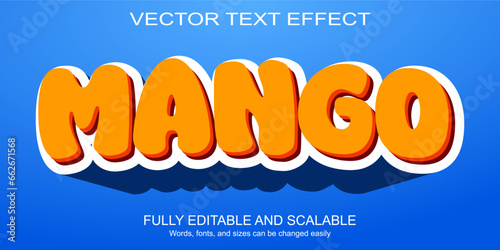 3d text effect mango vector