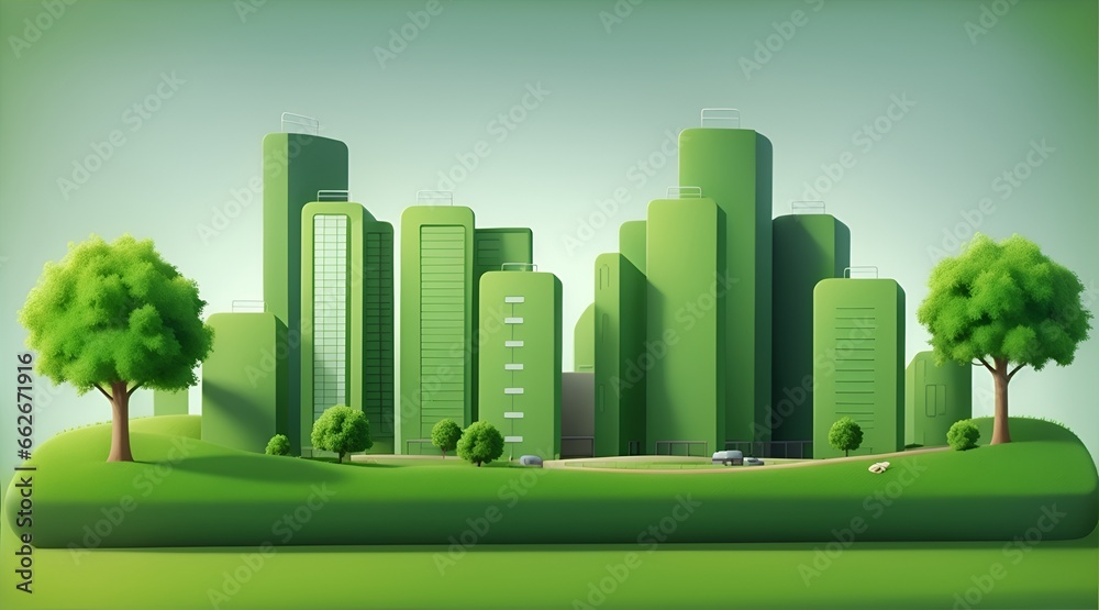Green nature city abstract background photo illustration download. Building business illustrations for background. Real estate background. Abstract, Building Exterior, Urban Skyline, Cityscape