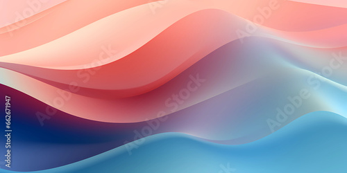 Orange and blue gradient textures with overlapping wavy layers. abstract background illustration with 3d effect. Natural shades