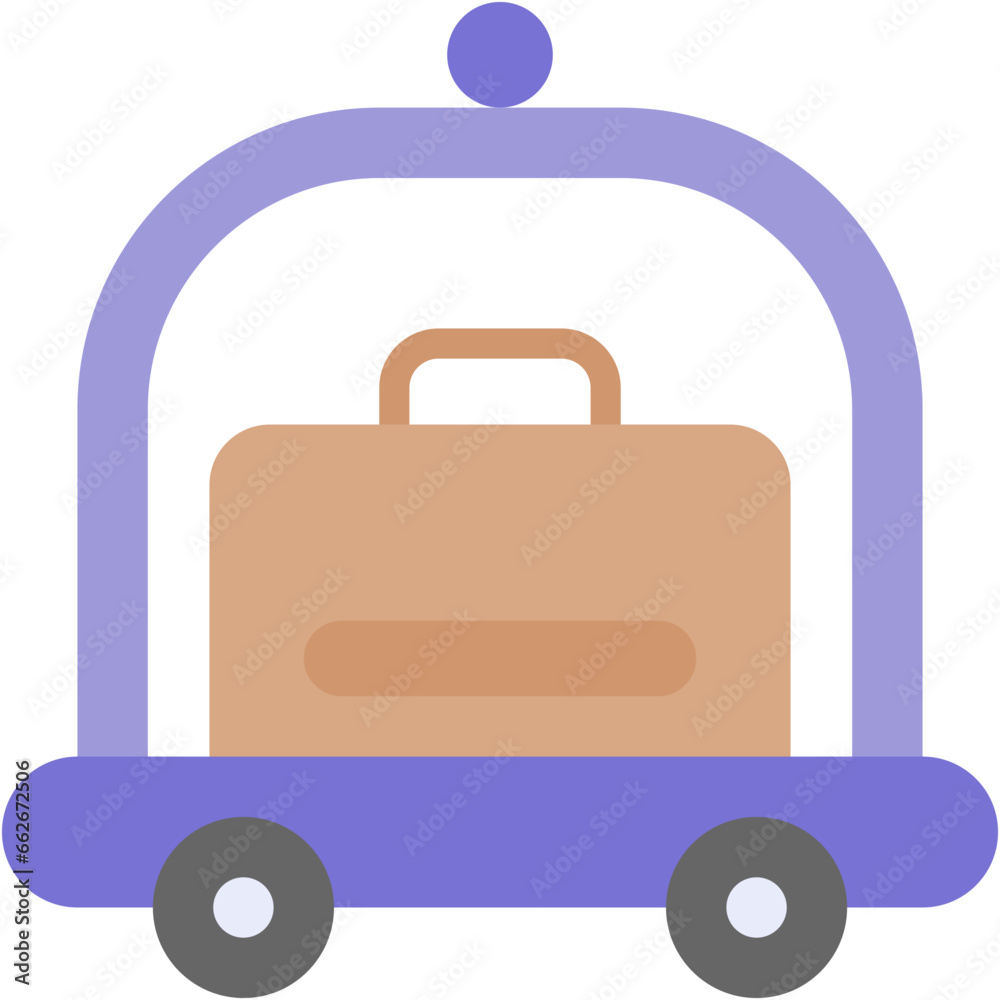 Vector Icon Luggage Cart, Hand Luggage, Hotel Cart, Hotel Service, Holidays, Travel Baggage Vector Icon Luggage Cart, Hand Luggage, Hotel Cart, Hotel Service, Holidays, Travel Baggage