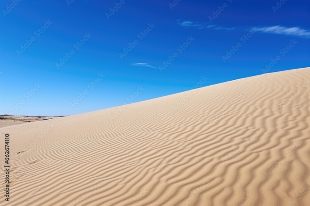 white sand dune under a clear sky