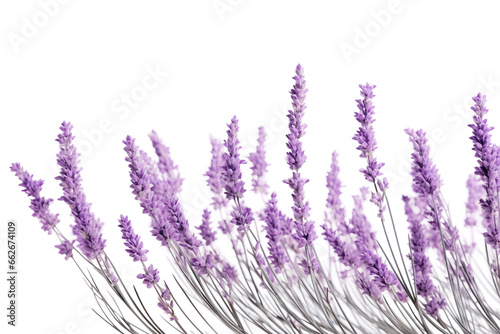 Lavender Sprigs isolated on transparent background, Generative Ai