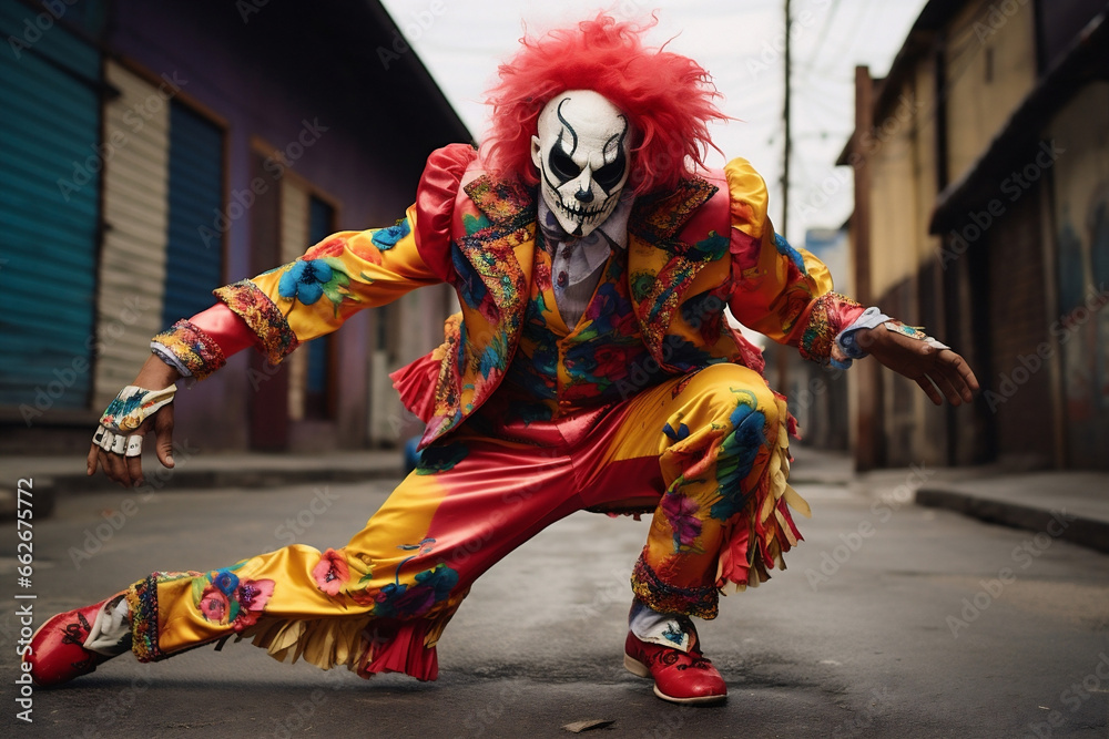 Man clown halloween circus holiday horror face evil carnival fear costume