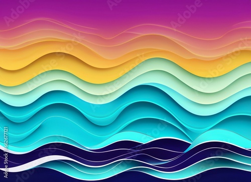 3d beach waves, watercolor waves, wavy abstract background, colorful, beach, sea, blue, red, yellow, rainbow, abstract, wallpaper, backdrop