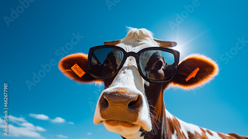 Funny cow sunglasses farm © Mishu