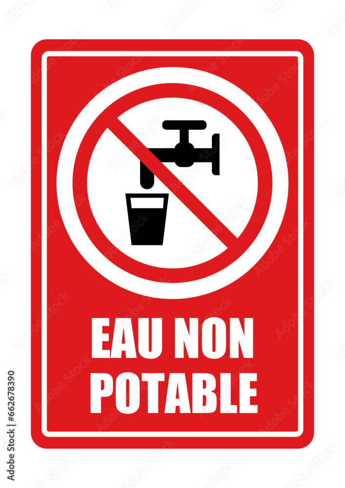 Cartello 'Acqua Non Potabile' Diametro 200 Mm - Norma EN ISO 7010, Per Ambienti Industriali Interni/Esterni