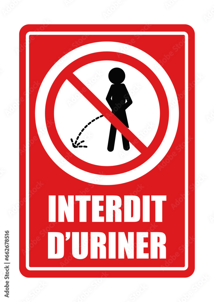 interdit d'uriner panneau interdiction fond rouge interdit d'uriner panneau interdiction fond rouge