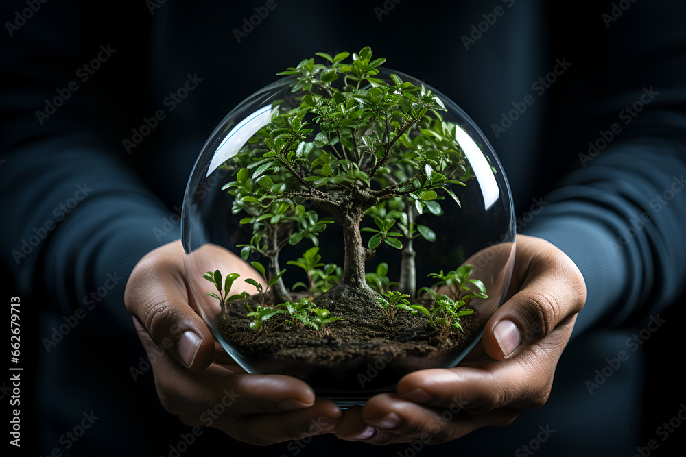 Our planet is in our hands. Save our beautiful green planet Earth, nature and ecosystem. Ecological concept