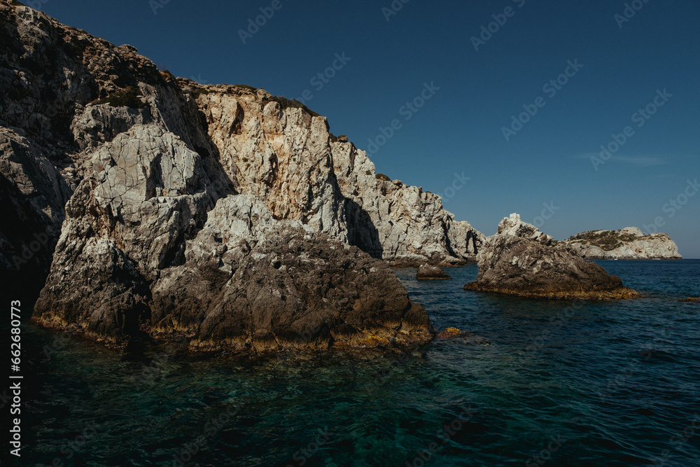 Fototapeta premium cliff at the rhodes coast