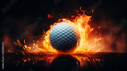 Golf ball fly flame