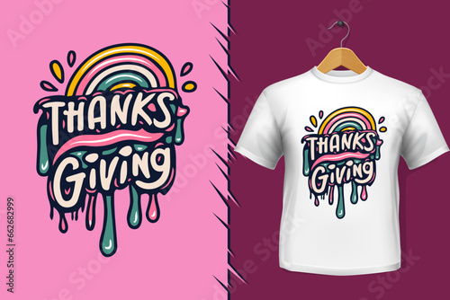 thanks giving graffiti lettering typography 