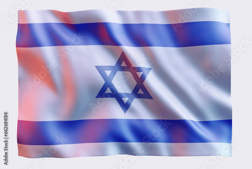 Fototapeta Official national Flag of Israel, waving in the wind. Israel ...