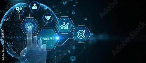 E-payment electronic concept. 3d illustration