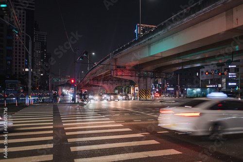 traffic at underpass at night in seoul © Marco