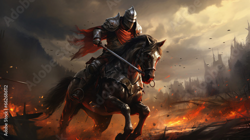 Horse knight battlefield