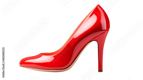 Red high heel, isolated background