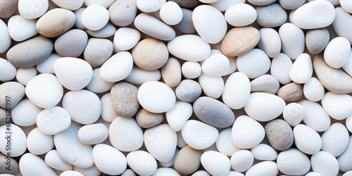 White pebbles background.
