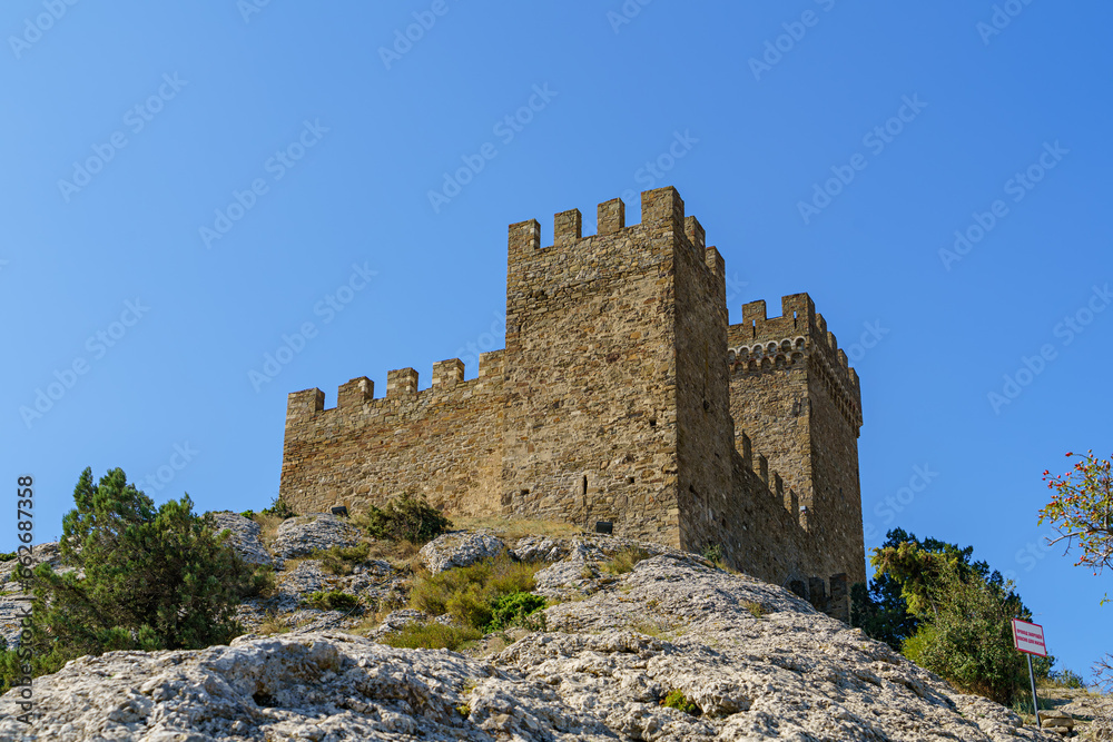 Sudak, Crimea - September 15, 2020: Genoese fortress