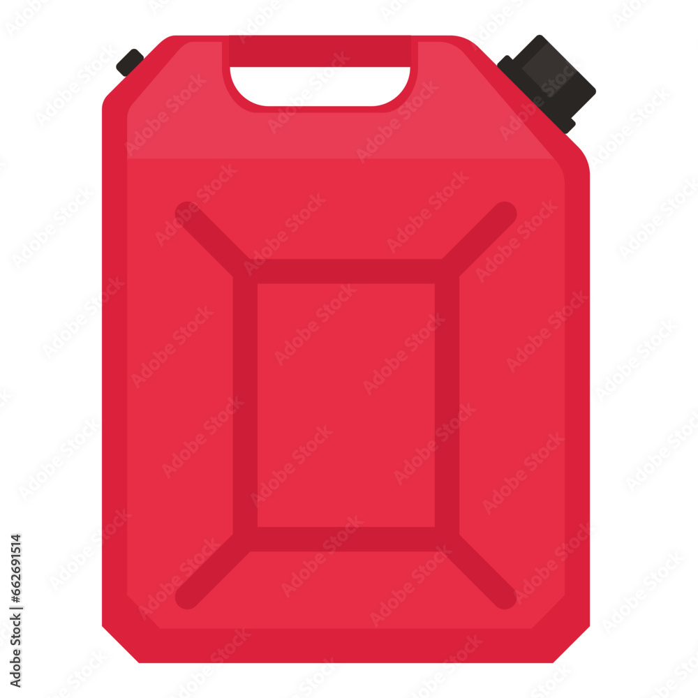 Portable spare gas can isolated icon Portable spare gas can isolated icon