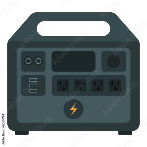 Rechargeable portable power station isolated