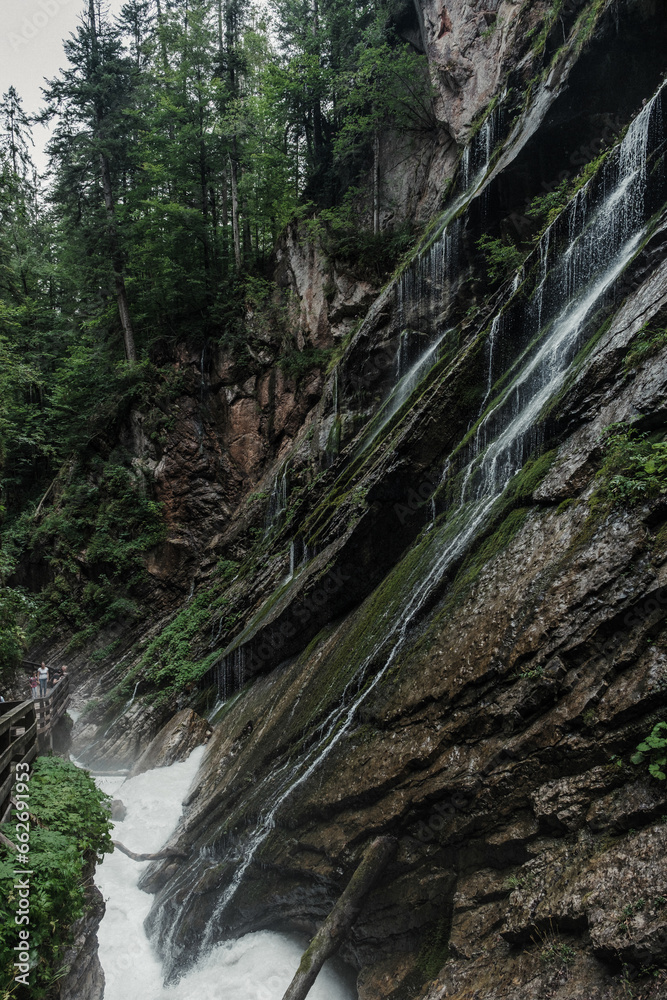 waterfall in the mountains