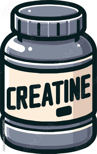 vector creatine gym supplement icon svg illustration