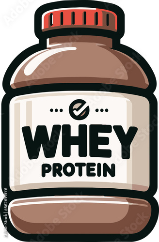 vector whey protein gym supplement icon svg illustration