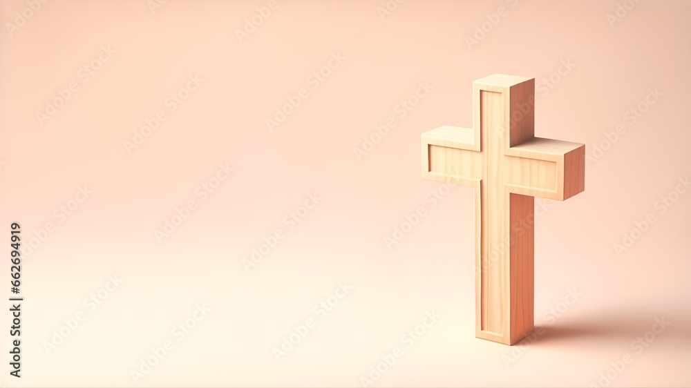 Obraz premium 3D Holy Bible God's Christian cross. Jesus Christ catholic spirit resurrection religion symbol