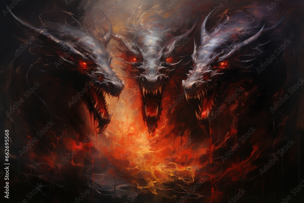 Fire-breathing drakes, smaller relatives of dragons, with fierce ...