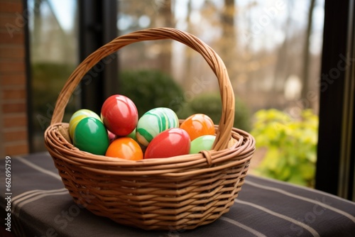 easter basket properly located away from heat sources