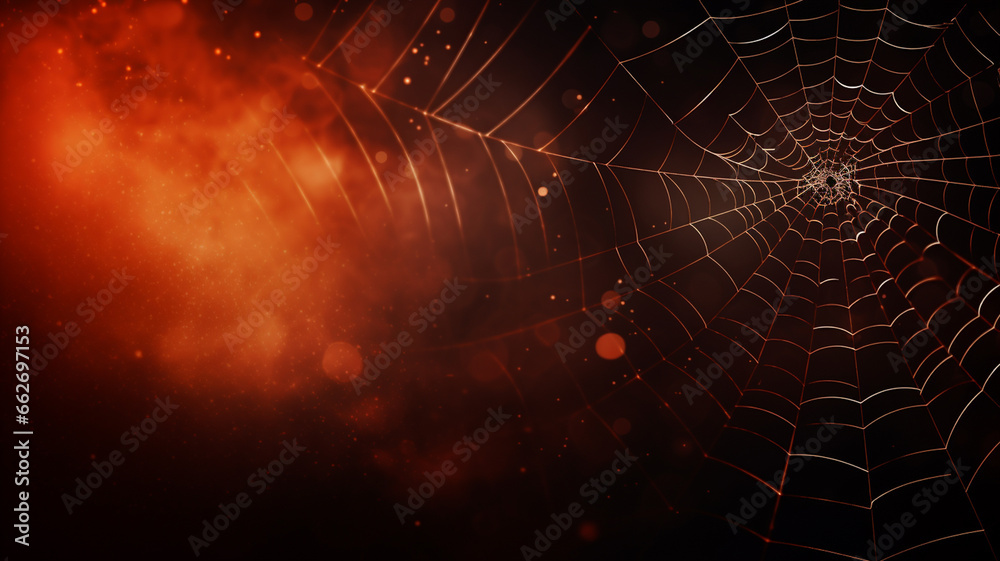 Fototapeta premium spider web on the dark background