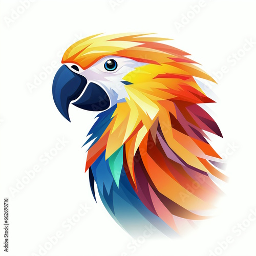 Professional Parrot Logo on White Background Vector Graphic