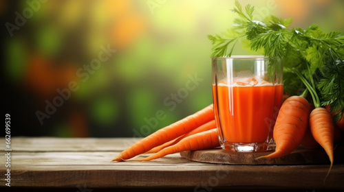 Freshly Made Organic Carrot Orange Juice photo