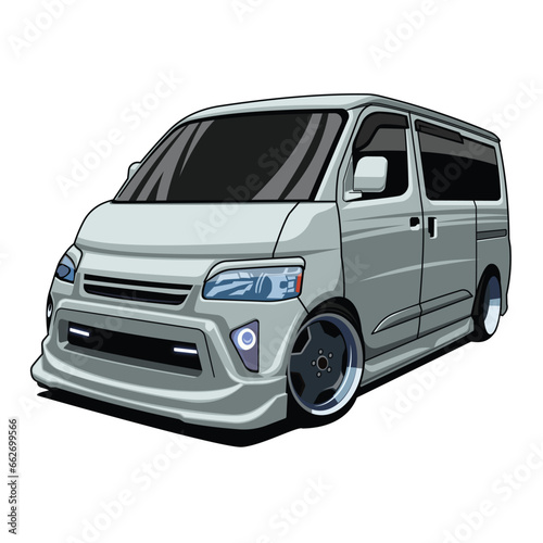 mini van vehicle car vector