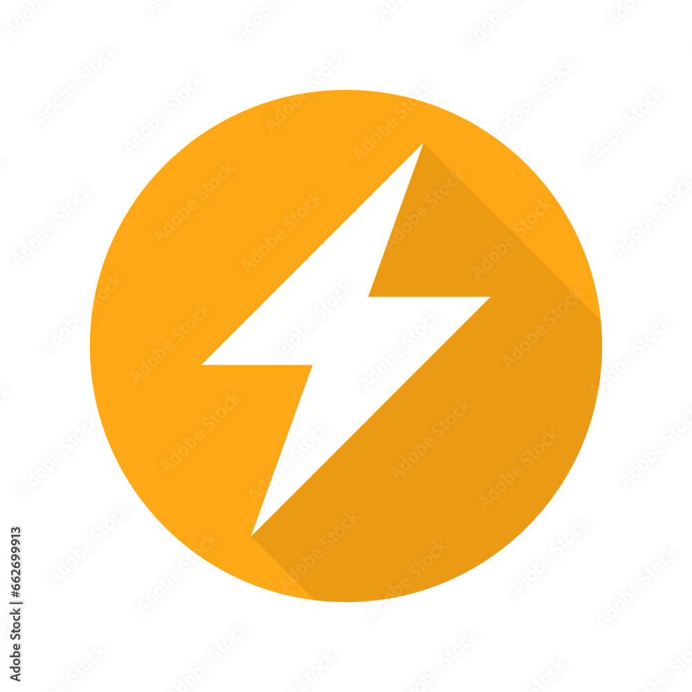 Modern round electricity icon. Vector. Modern round electricity icon. Vector.