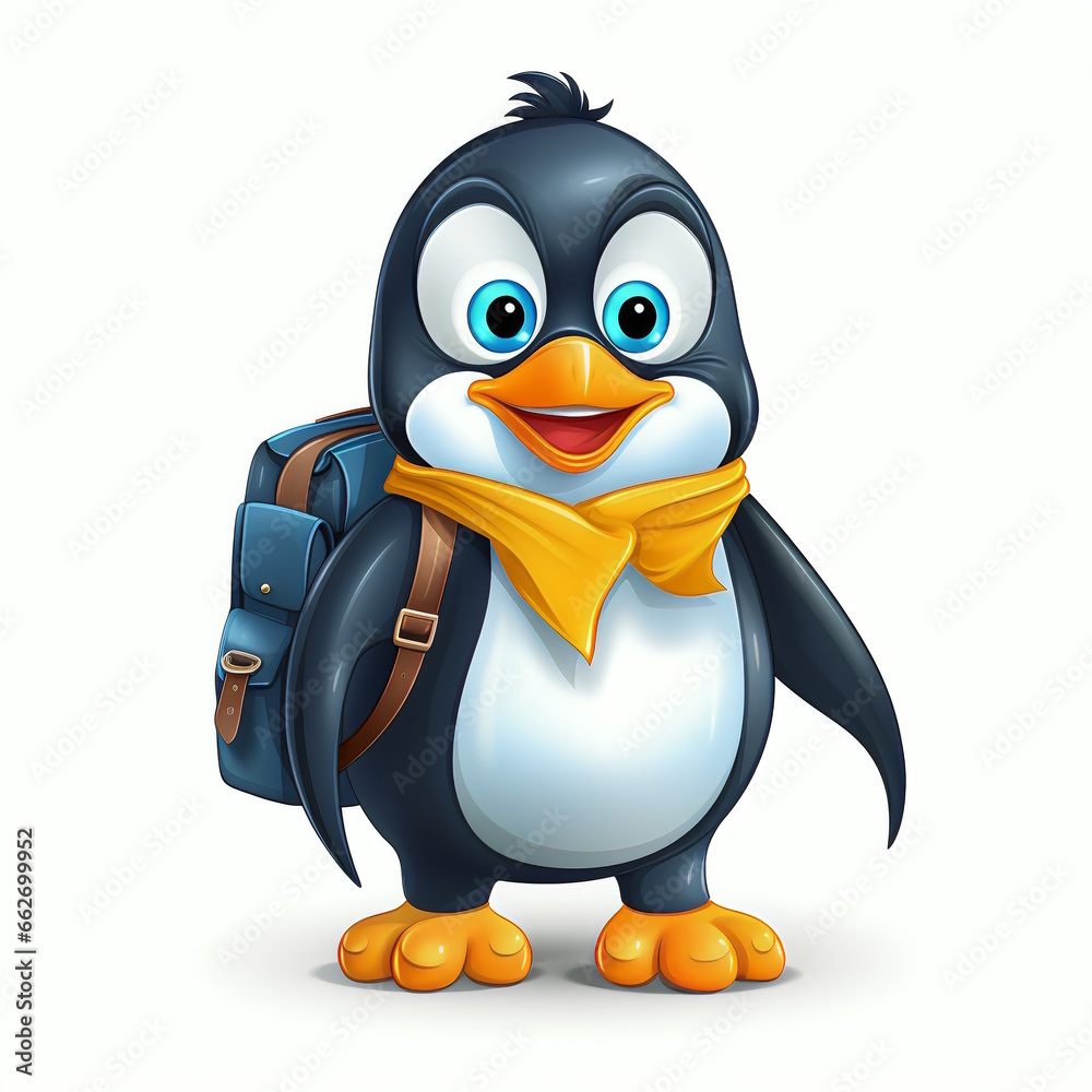 Obraz premium Professional Penguin School Teacher Vector Graphic