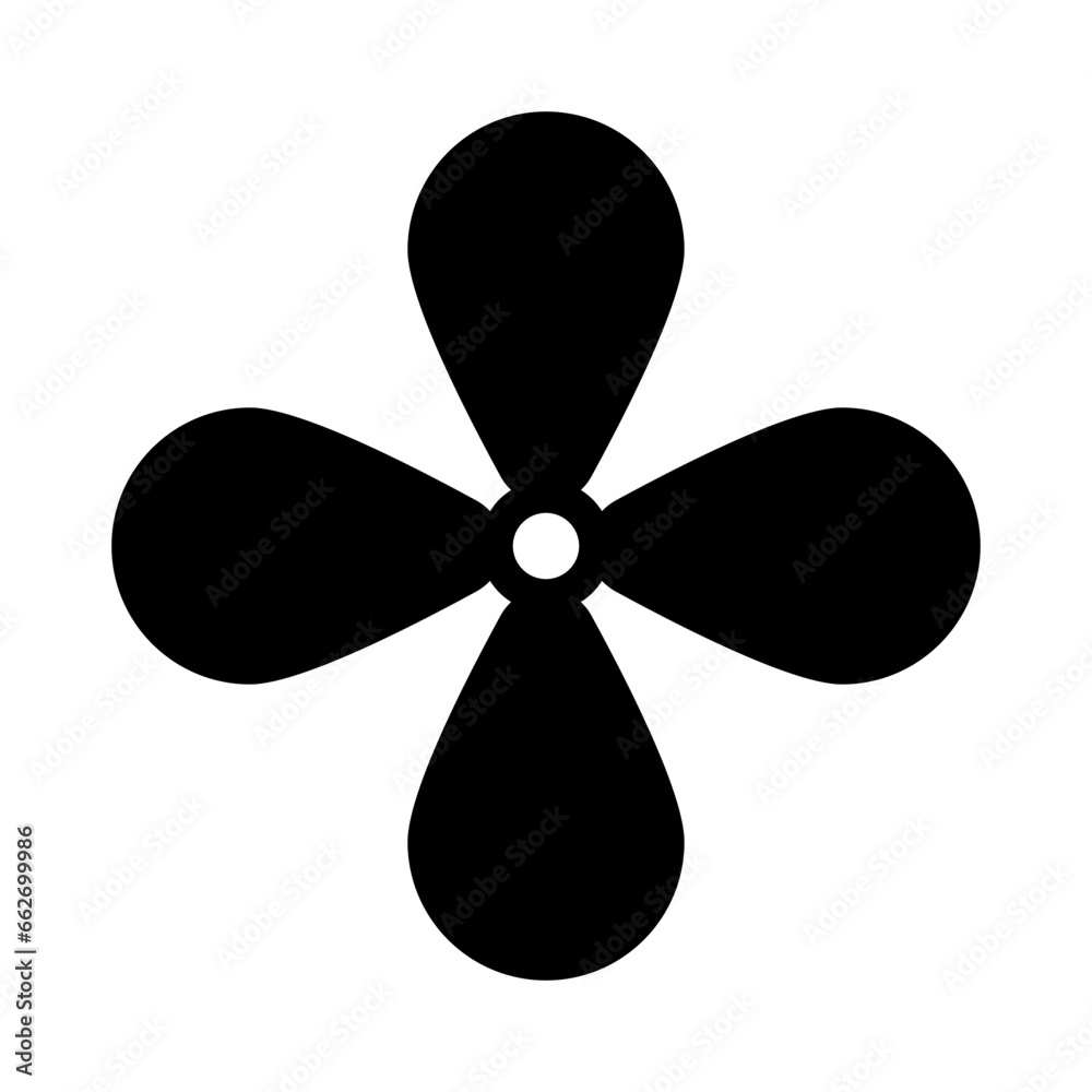 Simple propeller silhouette icon. Ventilation equipment. Vector. Simple propeller silhouette icon. Ventilation equipment. Vector.