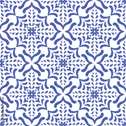 Ornamental blue and white patterns for any decor.