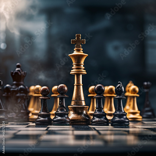 chess pieces on the board generated by AI
