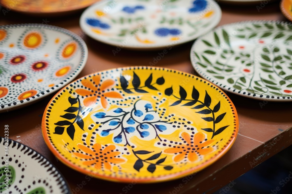 customized ceramic plates with painted motifs customized ceramic plates with painted motifs