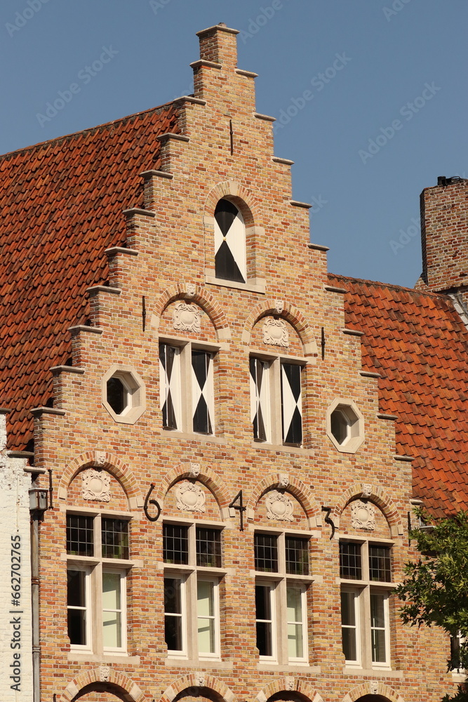 Fototapeta premium City of Bruges, gables of houses