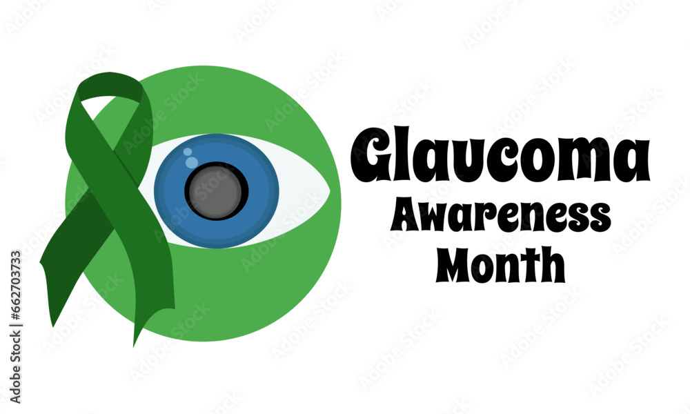 Glaucoma Awareness Month, idea for a poster or banner design for a medical theme
