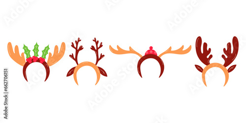 deer antler headbands set christmas textile i