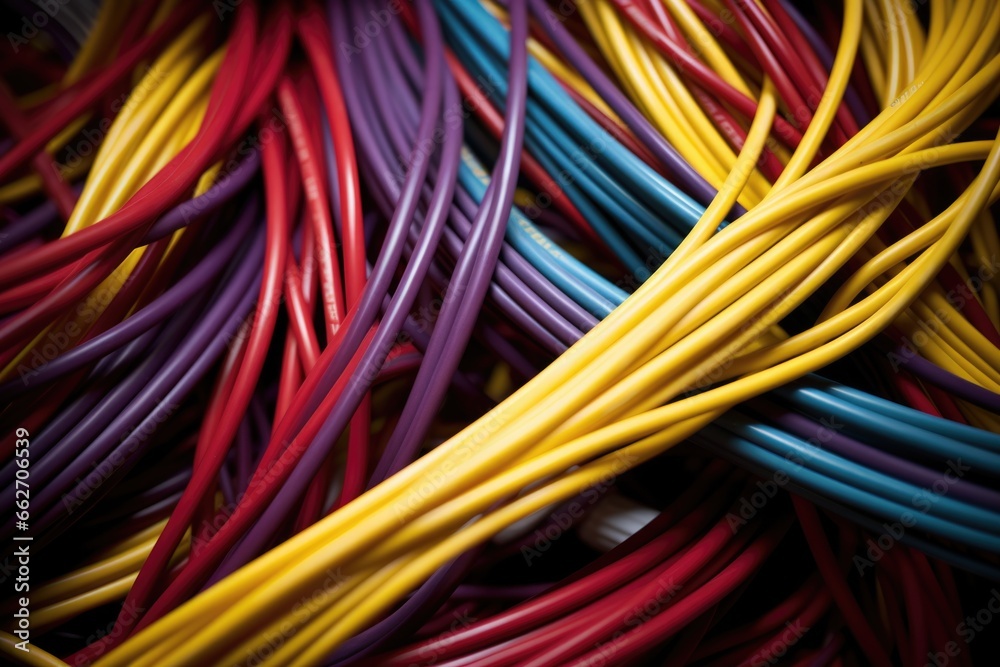 spaghetti arrangement of ethernet cables spaghetti arrangement of ethernet cables