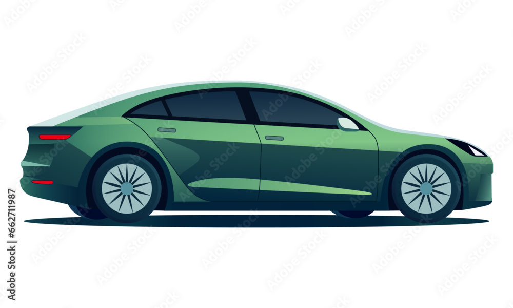 Car isolated on the background. Ready to apply to your design. Vector illustration.